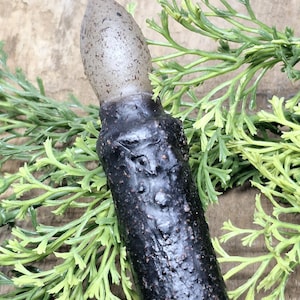 Primitive Style 6&quot; Timer Black Taper / Battery Operated / Home Decor