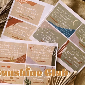 Birth & Postpartum Affirmation Cards Sunshine Club image 2