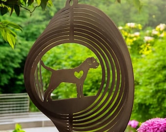 Border Terrier Wind Spinner, Solid Steel Garden Ornament, Dog Lover Gift