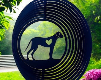Great Dane Wind Spinner, Solid Steel Garden Ornament, Dog Lover Gift