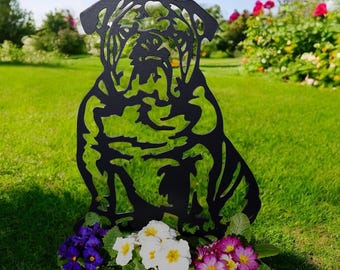 English Bulldog Lawn Art, fence sculpture, metal art, steel, garden decor, cute garden oranment, fox lover, birthday, Christmas