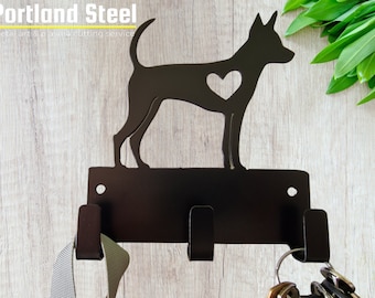 Russian Toy Terrier, dog, Lead holder, Key holder, Coat hook, solid steel