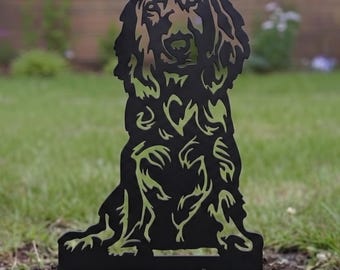 Cocker Spaniel, steel sculpture, metal art, steel, garden decor, cute garden ornament, birthday, Christmas, doggy gift, Pet Memorial