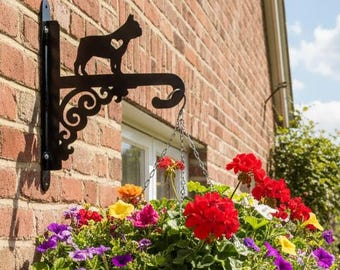 French bulldog bracket, hanging basket, dog lover gift, steel, spinner holder, wall bracket