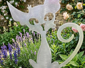 Kitten, cat, , steel sculpture, metal art, steel, garden decor, cute garden oranment, cat lover, witch, birthday, Christmas, cat lady