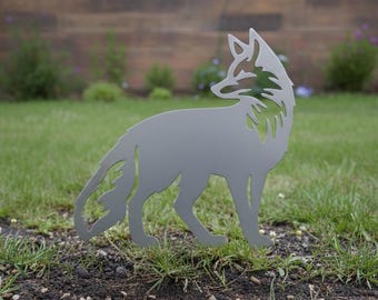 Fox Lawn Art, Sculpture, metal art, steel, garden decor, cute garden ornament, fox lover, birthday, Christmas, unique, British made