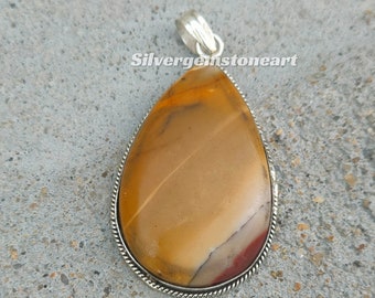 Mookaite Pendant, Holy Pendant, Big Stone Pendant, Water-drop Stone Pendant, Statement Pendant, Mookaite Jasper Jewelry, Valentine's Gifts