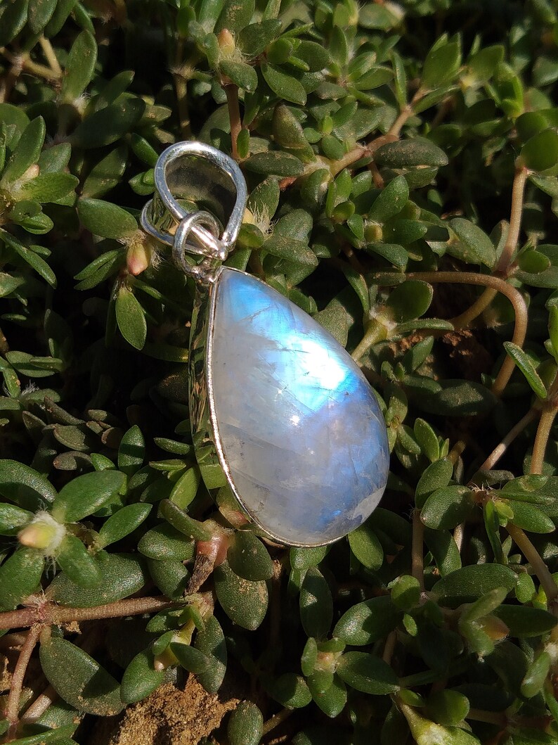 Moonstone Pendant Sterling Silver Pendant Statement Pendant image 0