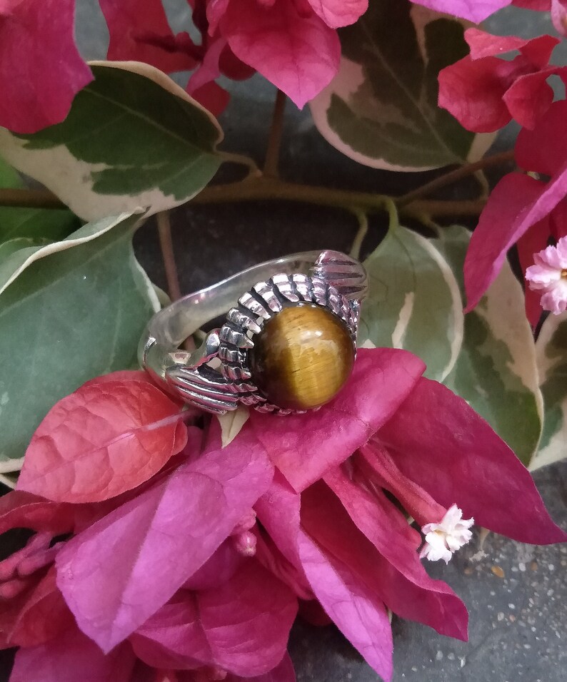 Tiger eye Ring 925 sterling silver Ring  Tiger Eye Ring image 0