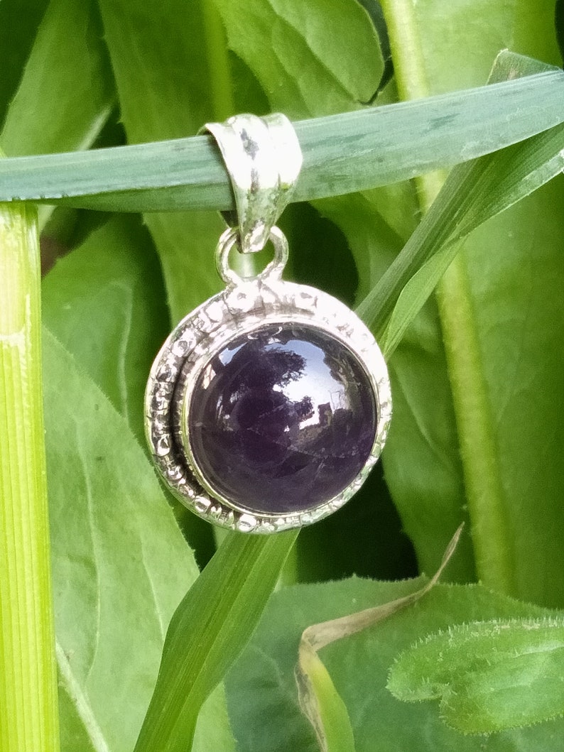 Amethyst Pendant Sterling Silver Pendant February Birthstone image 0