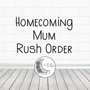 Mini Homecoming Mum Rush Order ADD ON,  Homecoming Mum Rush, Texas Homecoming