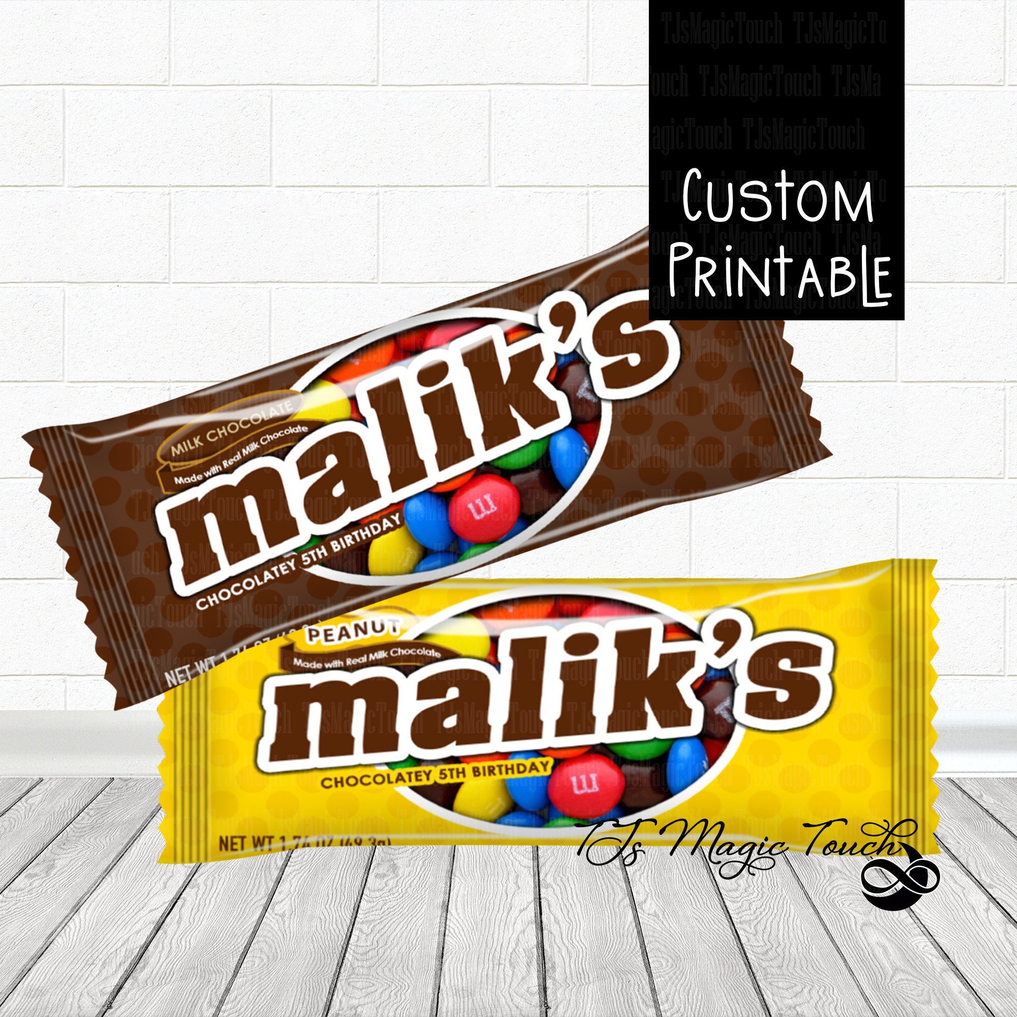Custom M&M Wrappers. Custom Chocolate Candy Wrapper.printable. 