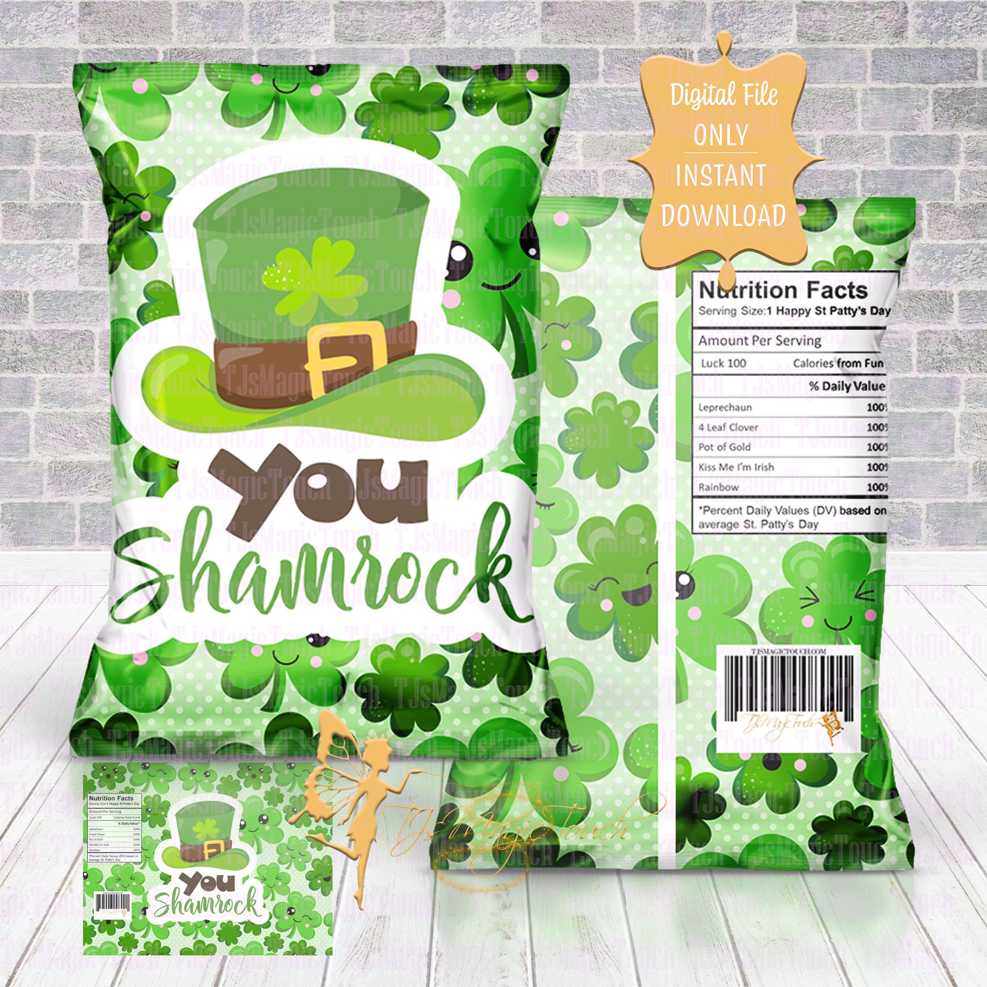 St Patricks Day Party Favors Kids St Lucky Charm Personalized St Pattys Day Bags Custom Irish Shamrock Bags Patrick's Day Gift Bags