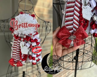 Micro Homecoming Mum, Homecoming Wrist Mum, Micro Garter, Single Mum Flower for Homecoming, Texas Homecoming