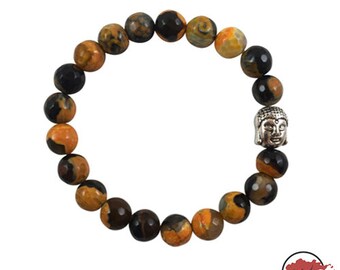 Gemstone Buddha Bracelet | Sunset Agate