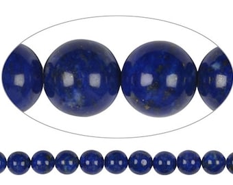 10x Kugel | Lapis Lazuli |  glänzend | 8mm