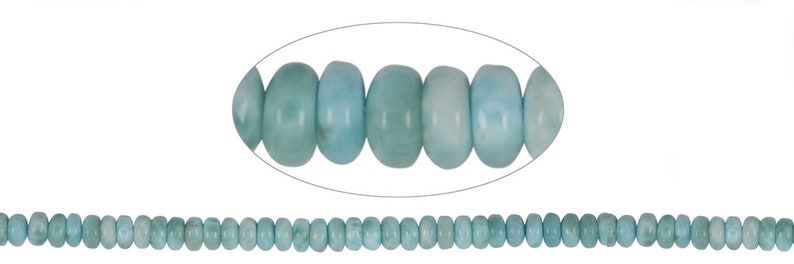 10 x Larimar Button glänzend 3-7mm Bild 1