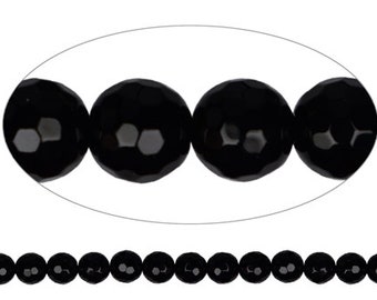 10 x Kugel | Onyx | facettiert | 6mm