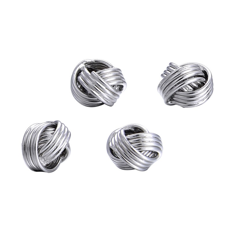 Knot 06 mm, silver rhodium-plated for bracelets or necklaces image 1