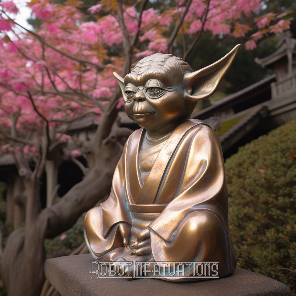 Yoda Buddha Statue Star Wars Digital File Etsy