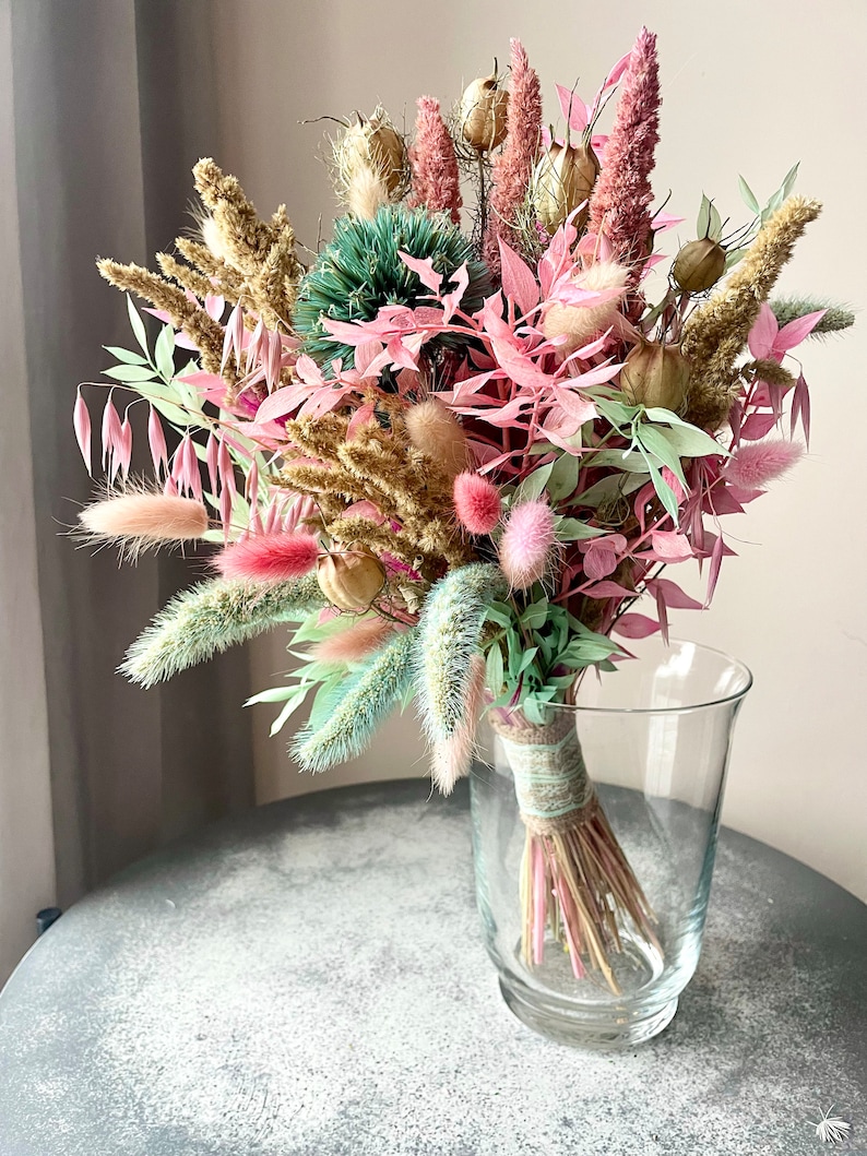 Dried Flowers Bouquet, Party Decor, Preserved Flowers Gift, Office Table Centerpiece image 7