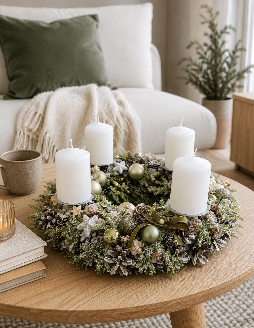 Silver advent wreath