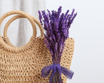 Fragrant Blue Preserved Lavender, Long Lasting Flowers Bundle, Lavender Bunch