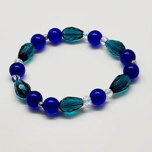 Seattle Mariners Inspired Beaded Bracelet - MLB Jewelry - Baseball Jewelry - Seattle Mariners Jewelry - Mariners Bracelet