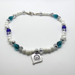 Seattle Mariners Inspired Beaded Necklace - MLB Jewelry - Baseball Jewelry - Seattle Mariners Jewelry
