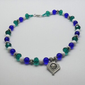 Seattle Mariners Inspired Beaded Necklace - MLB Jewelry - Baseball Jewelry - Seattle Mariners Jewelry