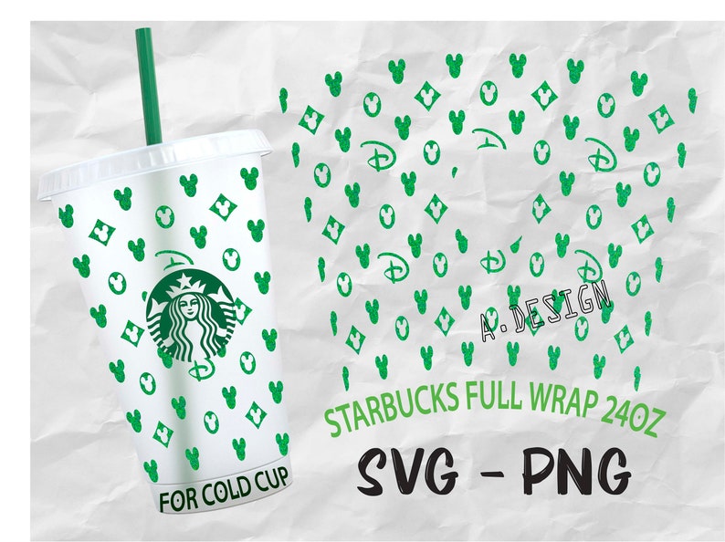 Download SEAMLESS Disney LV STARBUCKS Wrap avec découpe Pré-taille ...