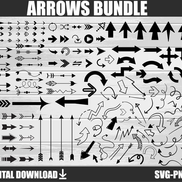 Arrow Svg , Arrow  Svg Bundle  ,Direction Arrow Svg, Arrow With Heart Svg Png , Arrow Clipart , File For Cricut Silhouette , svg designs