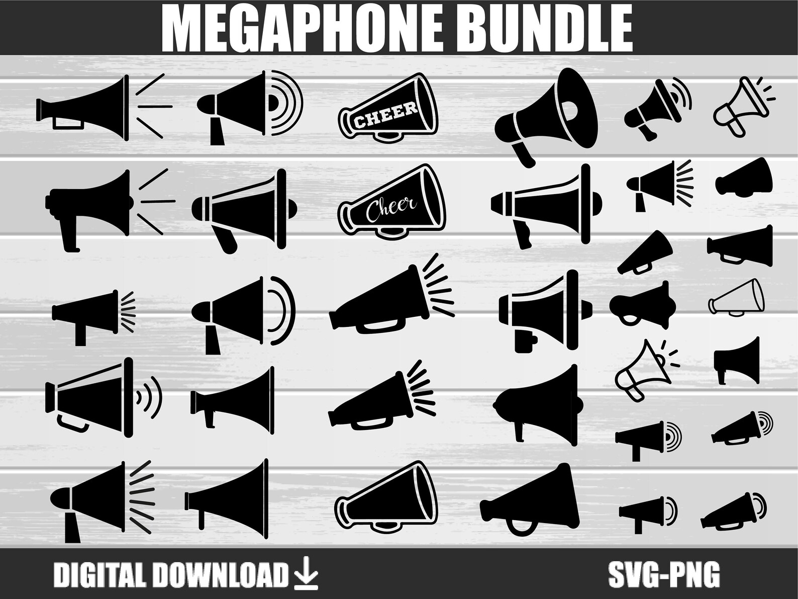 Megaphone Svg Cheer Megaphone SVG Cheerleading Megaphone - Etsy