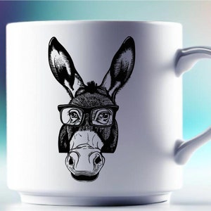 Donkey Svg, Funny Donkey Svg, Donkey Peeking Svg, Farm Animal Peeking