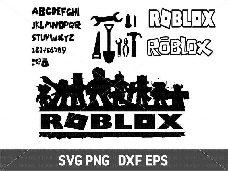Robolox Svg Robolox Svg Bundle Roblox Svg Alphabet File | Etsy