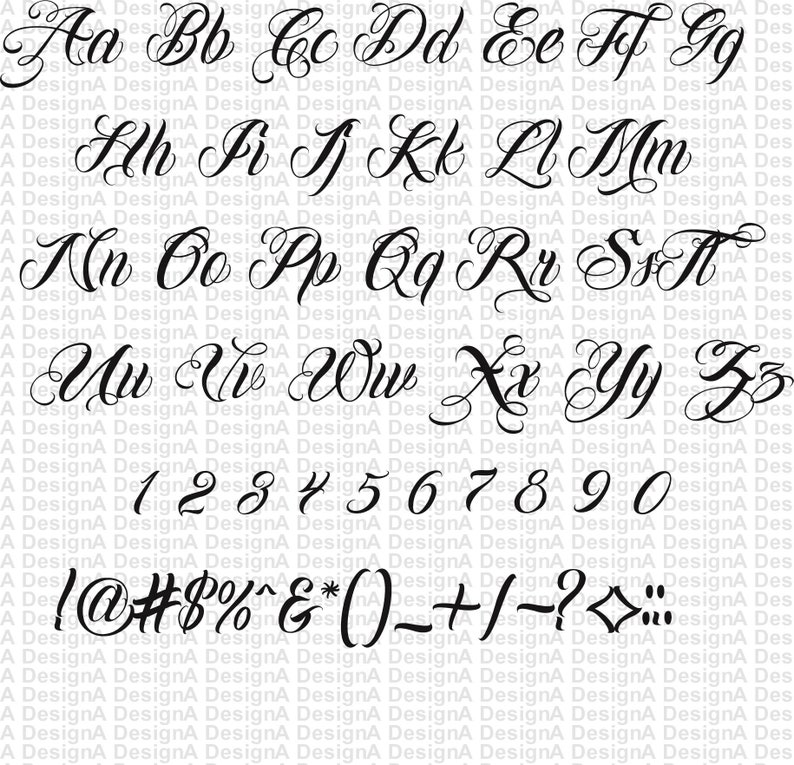 Alphabet SVG Fonts For Cricut Cutfile Modern Calligraphy SVG | Etsy