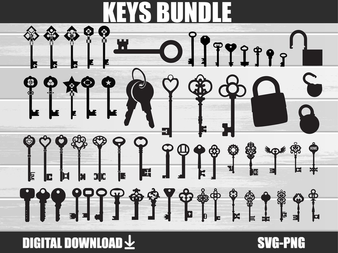 Key SVG, Key Clipart, House Key Svg Keys Svg Bundle, Magic Key Svg