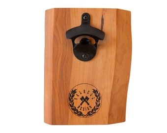 Wall bottle opener with apple magnet