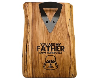 Father's Day: Wooden Wall Bottle Opener with Engraving - Star Wars - You are my Father