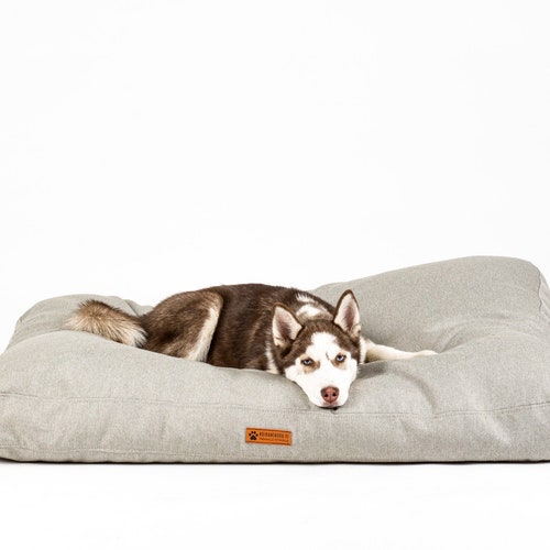 Slate Grey Faux Fur Dog Bed Etsy