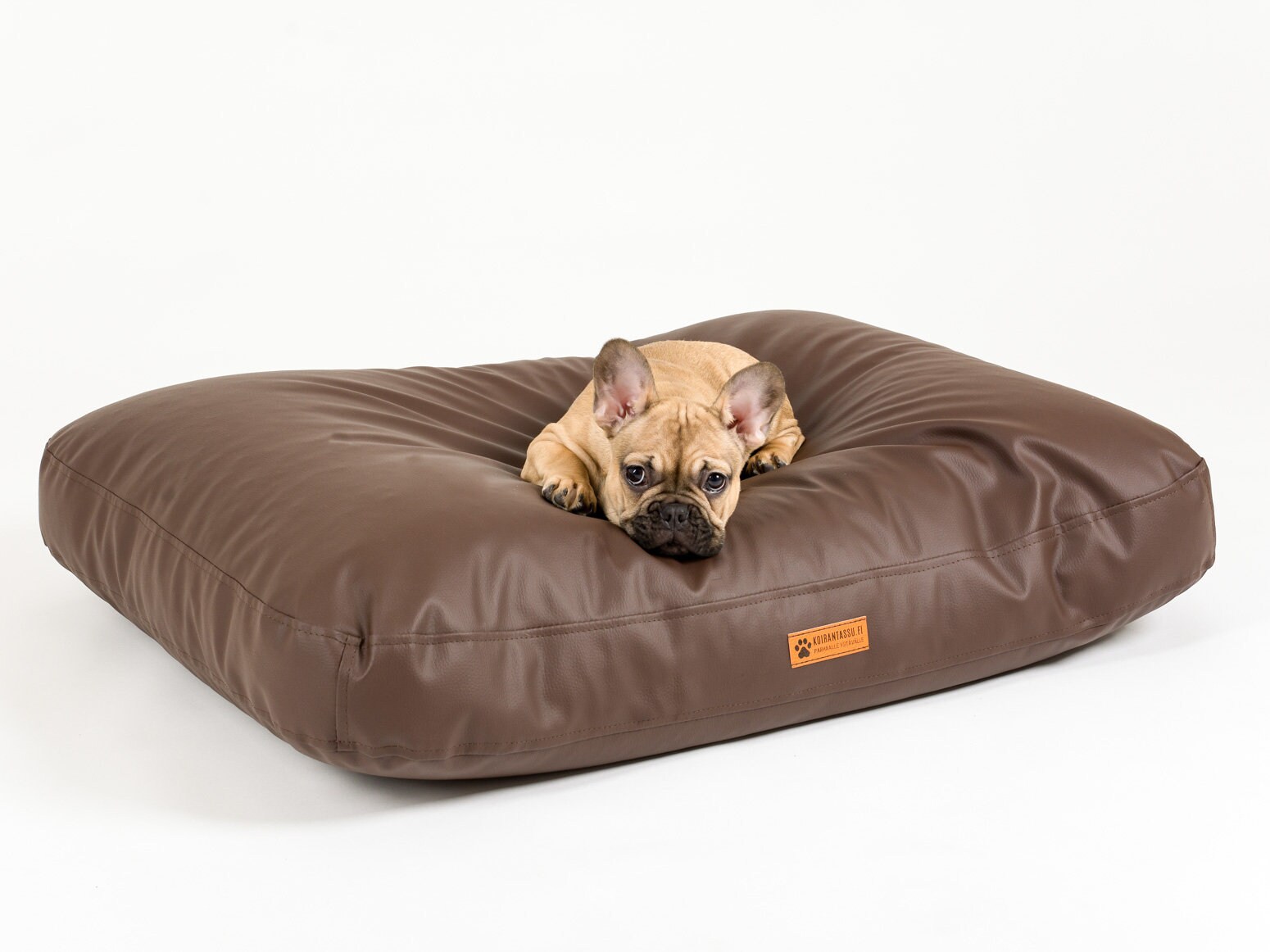 Faux Leather Dog Bed Cushion, Faux Leather Dog Bed