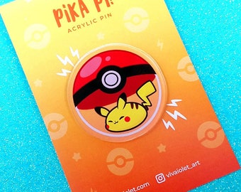 Pika pi! - clear acrylic pin