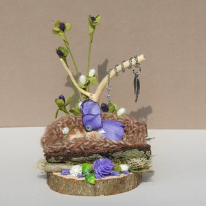 Fairy bed, enchanted miniature baby doll bed cradle