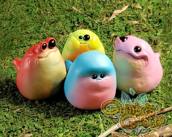 Chonky Grotto Worm: Handmade Polymer Clay Fantasy Sculpture