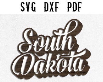 South Dakota Plaque SVG: Laser Cut File (Digital Download)