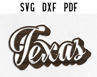 Texas Plaque Laser Cut File: Home or Wall Decor (SVG, DXF, PDF)