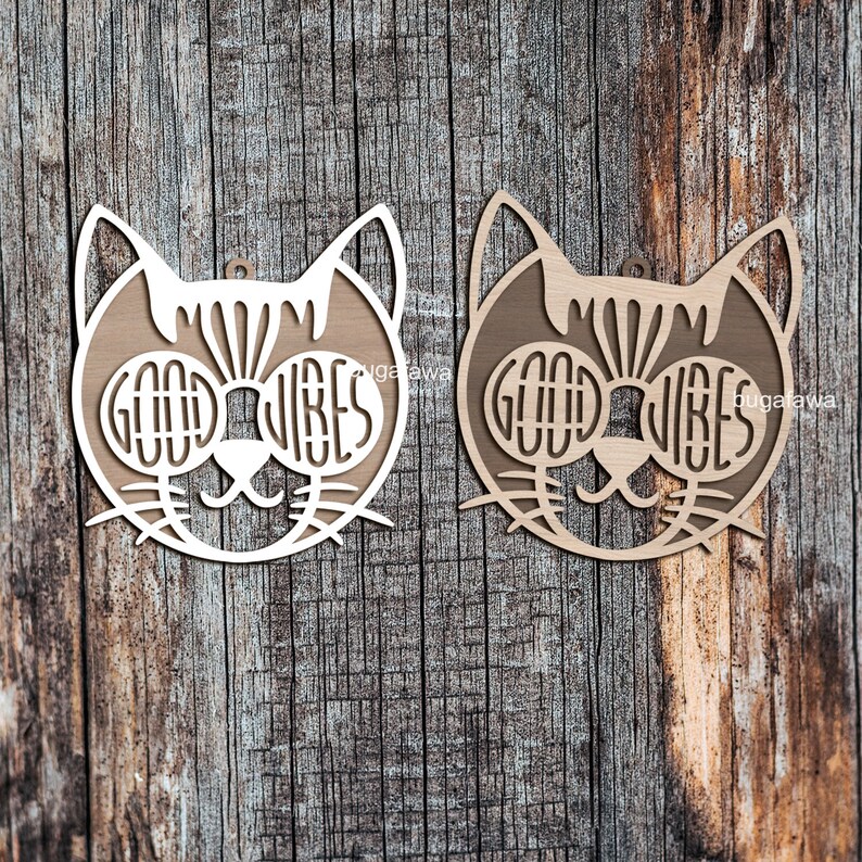 Download Cat Christmas Ornament SVG Laser Cut Design Digital Files ...