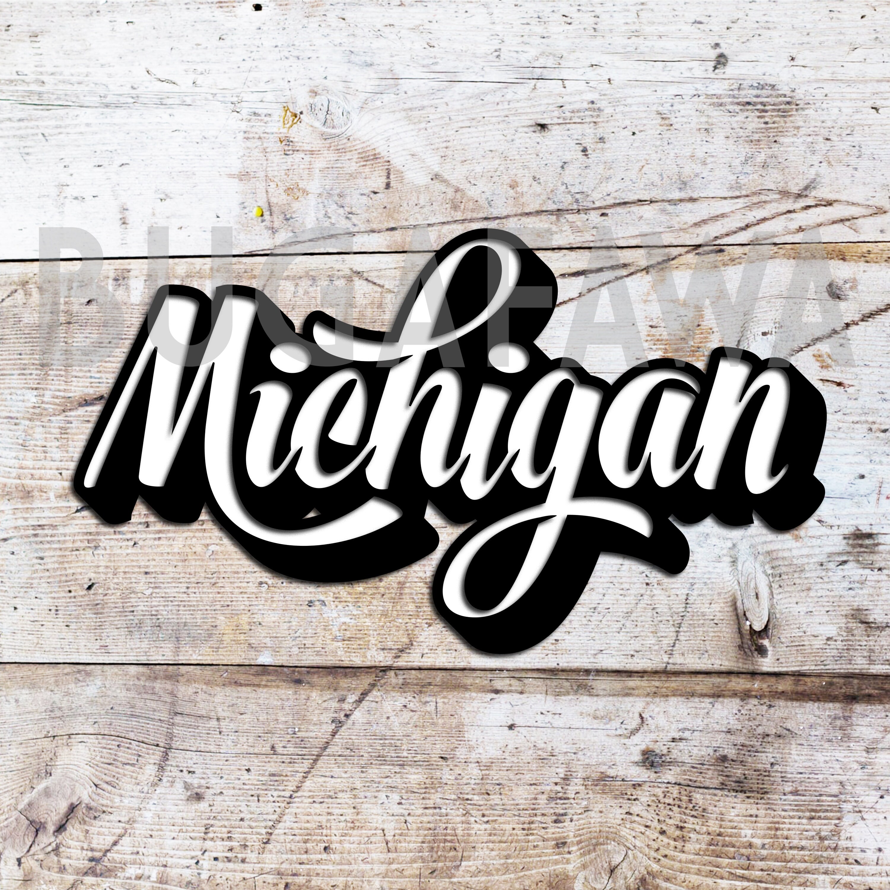 Download Michigan SVG Funky / Laser Cut File / Vector Graphic / dxf ...