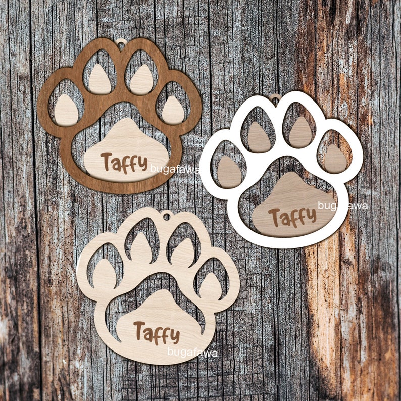 Download Cat Christmas Ornament SVG Laser Cut Design Digital Files ...