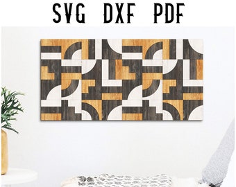Modern Barn Quilt Laser Cut File: Square & Rectangular Pattern (SVG DXF PDF)
